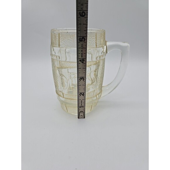 Vintage DAD'S ROOT BEER Amber & Clear Barrel Shaped Heavy Glass Mug 5.25" Tall - Picture 7 of 10